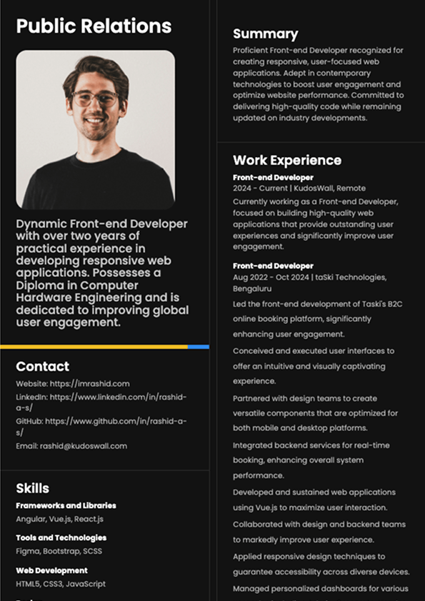 Resume Template 1