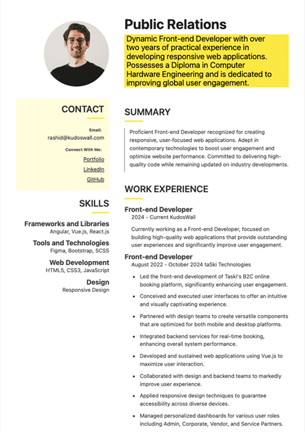 Resume Template 2