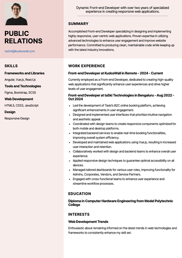 Resume Template 9
